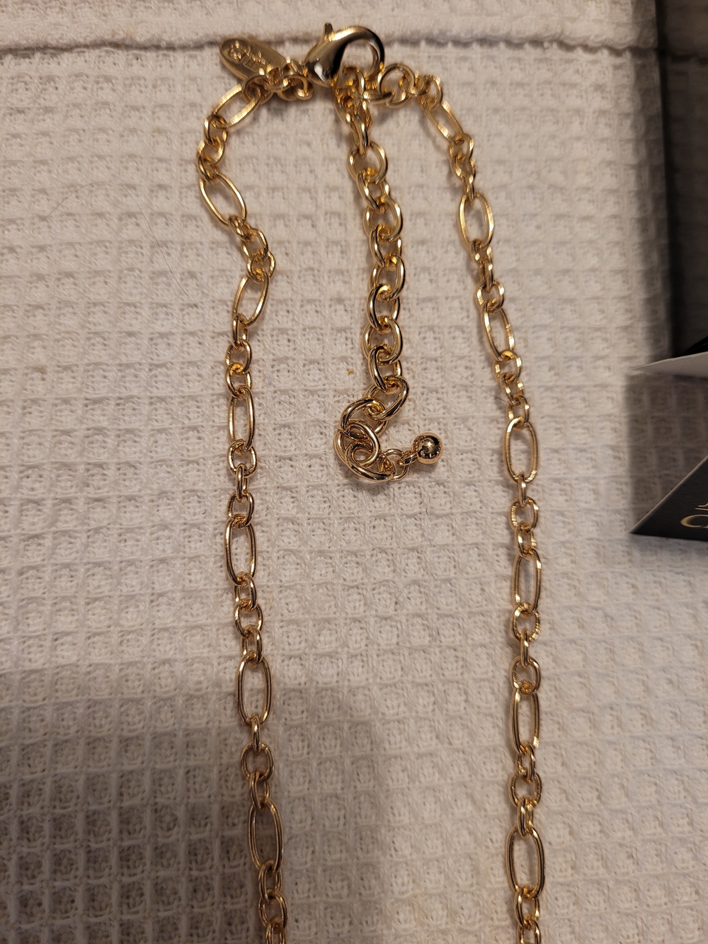NIB Joan Rivers Classics Collection Black Lucite Crystal Y-Drop 20" Necklace - Picture 3 of 7